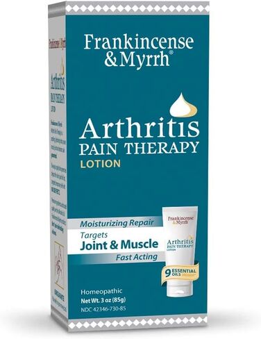 FRANKINCENSE & MYRRH Arthritis Pain Therapy Lotion – Pain Relief Creams and Hydrating Skin Repair, Body Pain Reliever for Sciatica, Lower Back, Neck, Hands and Shoulders, 6 Ounces - 2 Pack in Kuwait
