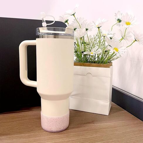 حذاء سيليكون لامع واقٍ، متوافق مع Stanley Tumbler 20-40oz وزجاجة مياه Hydro Flask 12-24oz والمزيد من الزجاجات/الأكواب ذات الجزء السفلي 2.8-2.95 بوصة، بلينغ مضاد للانزلاق in Saudi Arabia