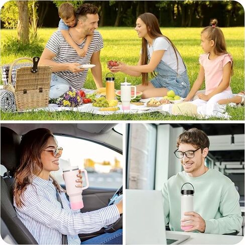 حذاء سيليكون لامع واقٍ، متوافق مع Stanley Tumbler 20-40oz وزجاجة مياه Hydro Flask 12-24oz والمزيد من الزجاجات/الأكواب ذات الجزء السفلي 2.8-2.95 بوصة، بلينغ مضاد للانزلاق in Saudi Arabia