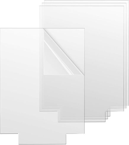 Gartful 4PCS Acrylic Sheets for Light Base, Clear Cast Plexiglass Board, 0.08"(2mm) Thick Plastic Glass Panel with Protective Film for LED Light Base, Table Sign, DIY Display Project, Rectangle in Kuwait