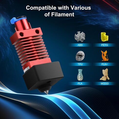 Upgraded All Metal Hotend 3D Printer Parts,Support 300℃ High Temperature High Speed Printing, Assembled Hotend Nozzles Extruder Kit Fits Ender3/Pro/V2/Max/Ender 5/ Pro/Plus/CR10 Voron in Saudi Arabia