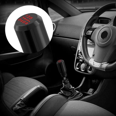 (أسود) سباق JDM نوع R نمط 6 سرعات يدوي عالمي مقابض نقل السرعات تناسب متوافق مع Mazda Tacoma STi Nismo 2004 Honda Accord Subaru Honda in Kuwait