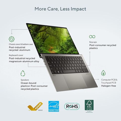 ASUS 2024 Zenbook S 13 OLED Laptop, 13.3" OLED 3K 60Hz Display, Intel Evo Certified, Intel Core Ultra 7 155U CPU, Intel Graphics, 16GB RAM, 512GB SSD, Windows 11 Home, Basalt Gray, UX5304MA-ES71 in Saudi Arabia