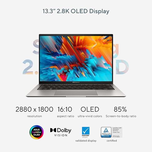 ASUS 2024 Zenbook S 13 OLED Laptop, 13.3" OLED 3K 60Hz Display, Intel Evo Certified, Intel Core Ultra 7 155U CPU, Intel Graphics, 16GB RAM, 512GB SSD, Windows 11 Home, Basalt Gray, UX5304MA-ES71 in Saudi Arabia