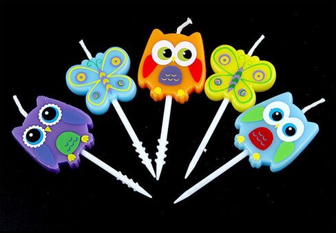 شموع عيد الميلاد لحديثي الولادة، عيد الميلاد الأول، شموع حب الزفاف للكيك (البومة/الفراشات) in Kuwait