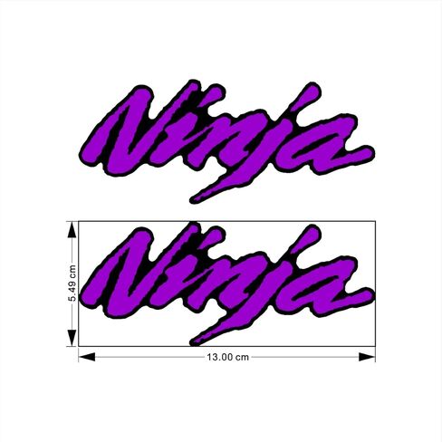ملصق لاصق للدراجة النارية المسطحة المسطحة متوافق مع Kawasaki Ninja ZX6R ZX10R ZX9R ZX12R ZX14R 300 400 650 1000 (أسود وأحمر)، عبوة من قطعتين in Kuwait
