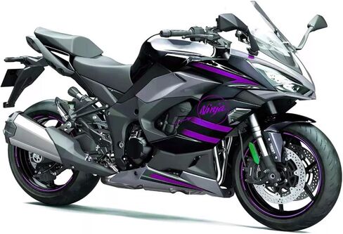 ملصق لاصق للدراجة النارية المسطحة المسطحة متوافق مع Kawasaki Ninja ZX6R ZX10R ZX9R ZX12R ZX14R 300 400 650 1000 (أسود وأحمر)، عبوة من قطعتين in Kuwait