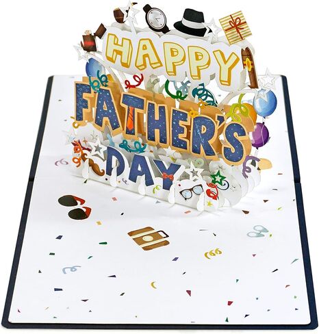 بطاقة عيد الأب السعيد من CUTPOPUP، بطاقة تهنئة ثلاثية الأبعاد، بطاقة عيد الأب للأب، الأب في القانون، الجد، الزوج، الرجال، الابن (نص يوم الأب السعيد) in Kuwait