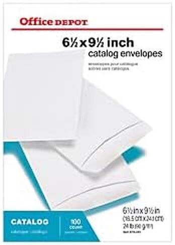Office Depot® - Envelope - Catalog Envelopes 6.5 x 9" 5, White - 6-1/2" x 9-1/2" - White - BX of 100 in Saudi Arabia