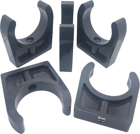 PVC Pipe Clamps Clips for 50mm/1.97 Inch OD U-Hook TV Trays Tubing Hose Hanger Support Pex Tubing Dark Grey 5pcs in Saudi Arabia