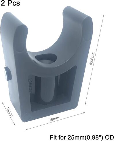 PVC Pipe Clamps Clips for 50mm/1.97 Inch OD U-Hook TV Trays Tubing Hose Hanger Support Pex Tubing Dark Grey 5pcs in Saudi Arabia