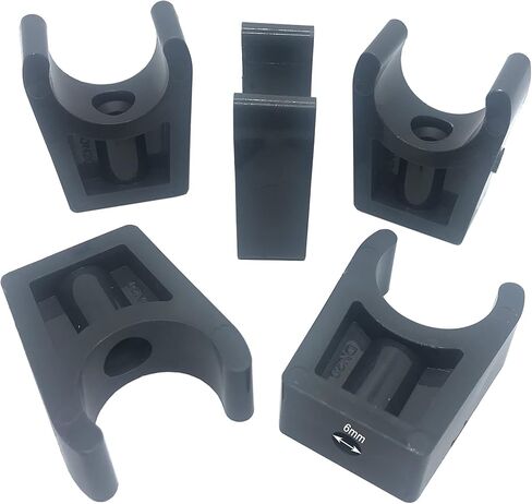 PVC Pipe Clamps Clips for 50mm/1.97 Inch OD U-Hook TV Trays Tubing Hose Hanger Support Pex Tubing Dark Grey 5pcs in Saudi Arabia
