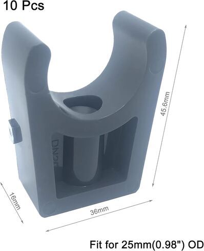 PVC Pipe Clamps Clips for 50mm/1.97 Inch OD U-Hook TV Trays Tubing Hose Hanger Support Pex Tubing Dark Grey 5pcs in Saudi Arabia