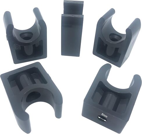 مشابك أنابيب PVC لـ 50 مم/1.97 بوصة OD U-Hook صواني تلفزيون أنابيب خرطوم شماعات دعم أنابيب Pex رمادي داكن 5 قطعة in Kuwait