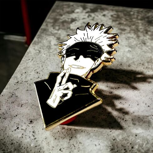 GOJO PIN GOJO ENAMEL PIN GOJO SATORU PINS GOJO FIGURE PIN COLLECTIBLE GOJO MERCH JJK PINS GOJO SENSEI MERCH in Saudi Arabia