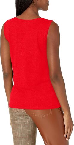 MULTIPLES Women's Jewel Neck Solid Sweater Knit Tank Top in Saudi Arabia