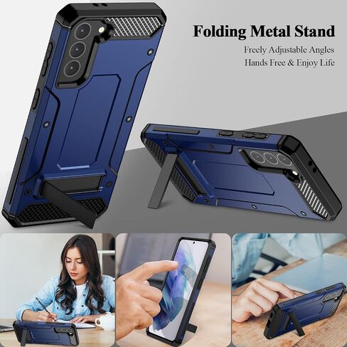 MMHUO for Samsung Galaxy S21 Case,Dual Layer Military Grade Drop Protection Galaxy S21 Case with Built in Kickstand Shockproof Protective Phone Case for Samsung Galaxy S21 5G,Army Green in Saudi Arabia