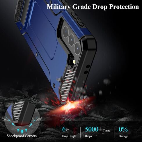 MMHUO for Samsung Galaxy S21 Case,Dual Layer Military Grade Drop Protection Galaxy S21 Case with Built in Kickstand Shockproof Protective Phone Case for Samsung Galaxy S21 5G,Army Green in Saudi Arabia