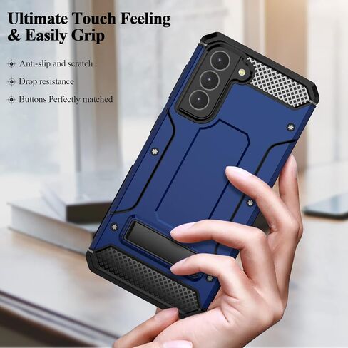 MMHUO for Samsung Galaxy S21 Case,Dual Layer Military Grade Drop Protection Galaxy S21 Case with Built in Kickstand Shockproof Protective Phone Case for Samsung Galaxy S21 5G,Army Green in Saudi Arabia