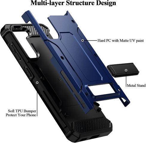 MMHUO for Samsung Galaxy S21 Case,Dual Layer Military Grade Drop Protection Galaxy S21 Case with Built in Kickstand Shockproof Protective Phone Case for Samsung Galaxy S21 5G,Army Green in Saudi Arabia
