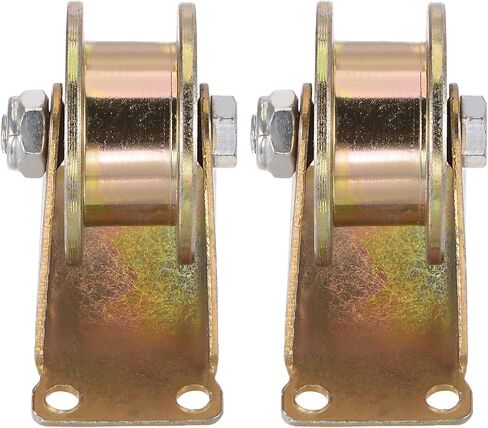 2pcs H Groove Caster 2.2" H-Shaped Sliding Gate Wheel with Bracket, Load Capacity 88lbs Per Wheel, for Inverted Track, Rolling Gate, Sliding Gate, Industrial Machines in Saudi Arabia