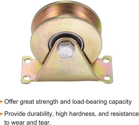 2pcs H Groove Caster 2.2" H-Shaped Sliding Gate Wheel with Bracket, Load Capacity 88lbs Per Wheel, for Inverted Track, Rolling Gate, Sliding Gate, Industrial Machines in Saudi Arabia