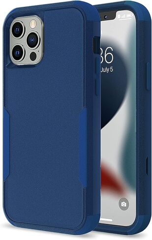 حافظة Tksafy مصممة لهاتف iPhone 13 Pro Max، غطاء حماية متين مقاوم للصدمات من ثلاث طبقات مع درع مطاطي كامل الجسم لحماية ضد السقوط لهاتف iPhone 13 Pro Max، وردي in Kuwait