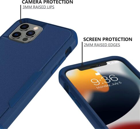 حافظة Tksafy مصممة لهاتف iPhone 13 Pro Max، غطاء حماية متين مقاوم للصدمات من ثلاث طبقات مع درع مطاطي كامل الجسم لحماية ضد السقوط لهاتف iPhone 13 Pro Max، وردي in Kuwait