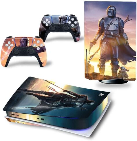 ملصق جلدي واقٍ من الفينيل لقرص PS5 Star Wars Mandalorian in Kuwait