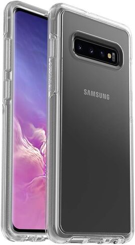 حافظة OtterBox SYMMETRY SERIES لهاتف Galaxy S10+ - عبوة البيع بالتجزئة - بولي كربونات، ماصة للصدمات، أسود in Saudi Arabia