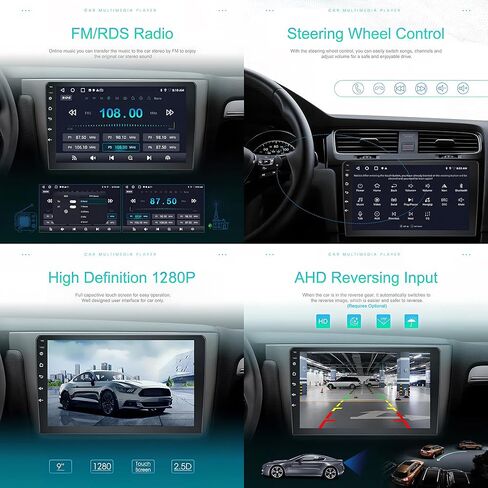 2015-2017 Chrysler 200 Radio Upgrade، نظام تشغيل Android 13 ستيريو للسيارة Chrysler 200، شاشة لمس 9 بوصة نظام تحديد المواقع العالمي (GPS)، كاميرا احتياطية AHD، تشغيل لاسلكي مدمج، 2 + 32 جيجابايت in Kuwait