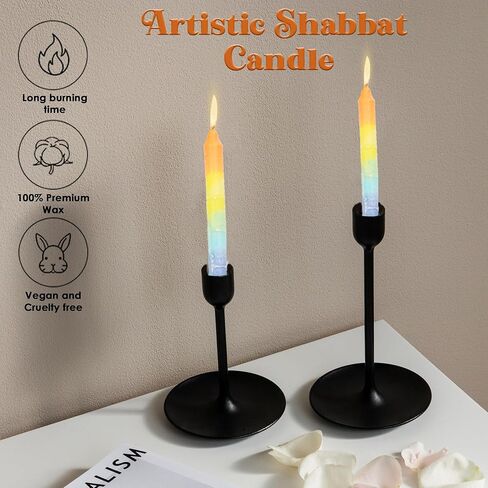 مجموعة هدايا ماجستيك 12 شموع شابات - (SHC2) | شموع شابوس التقليدية المصنوعة يدويًا بدون قطرات مقاس 5.5 بوصة | شمع عالي الجودة | يناسب حاملات الشموع القياسية (المزيج الأبيض) in Kuwait