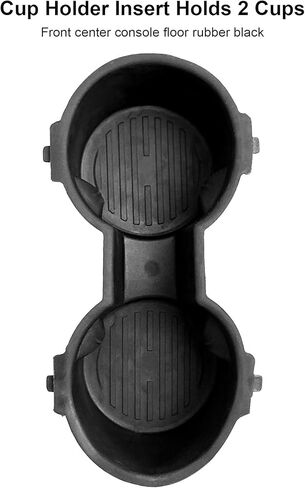 حامل أكواب مناسب لسيارة Ford F-150 F-250 F-350 Super Duty 2016-2019 استبدل FL3Z-1513562-AD، مطاط أرضية وحدة التحكم الأمامية يحمل كوبين باللون الأسود in Kuwait