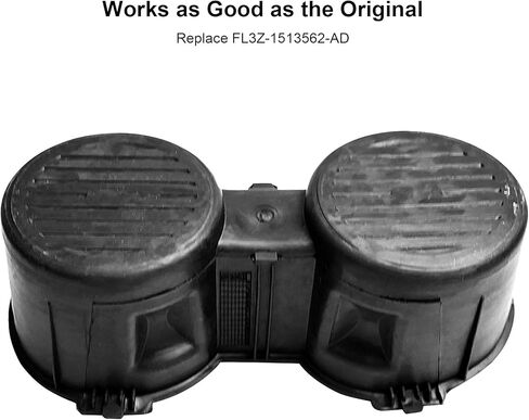 حامل أكواب مناسب لسيارة Ford F-150 F-250 F-350 Super Duty 2016-2019 استبدل FL3Z-1513562-AD، مطاط أرضية وحدة التحكم الأمامية يحمل كوبين باللون الأسود in Kuwait