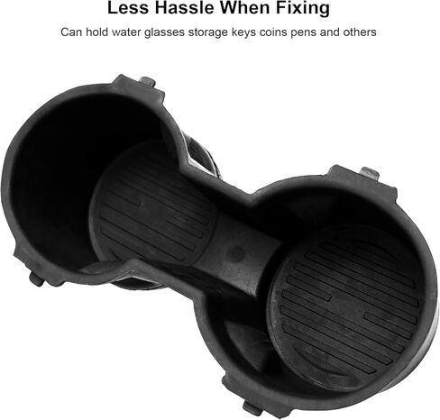 حامل أكواب مناسب لسيارة Ford F-150 F-250 F-350 Super Duty 2016-2019 استبدل FL3Z-1513562-AD، مطاط أرضية وحدة التحكم الأمامية يحمل كوبين باللون الأسود in Kuwait