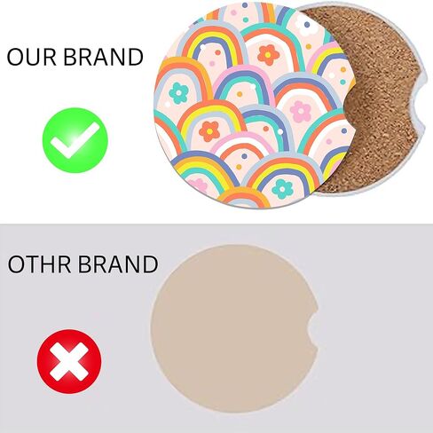 Car Coasters for Cup Holders-Black Cat Moon Absorbent Ceramic Coaster with Cork Back, Car Accessories Gifts for Men Women, 2PCS Universal Anti Slip Car Accessories, Cup Mat for Most Car Interior in Kuwait