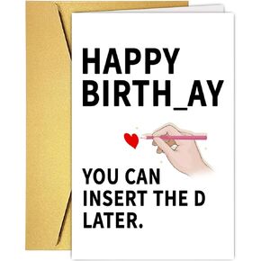 UUEFKTN Funny Birthday Card For Men, Sexy Birthday Card for Boyfriend Husband Boyfriend Birthday Gift, Dirty Birthday Card for Him, Romantic Birthday Gift for Fiance Lover
