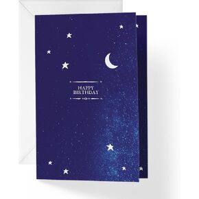 Happy Birthday Card for a Friend | Friendship Like Ours is Magic | Stars Moon | Single Card and Envelope