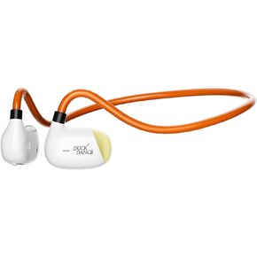 Open Ear Headphone Bluetooth with Hue Gradient LED Lights for Night Run Wireless Over-The-Ear Headphones DUCKCANDY for Cycling, Hiking, Running for Kids Students Teens Adults (Crystal Orange)