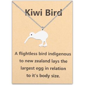 New Zealand Kiwi Bird Necklace Kiwi Lover Gift Cute Animal Kiwi Charm Jewelry Birds Lover Gift