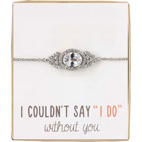 Bridesmaid Gift Oval Bracelet and Earring set, Wedding Jewelry Set in Gold, Rose Gold, Silver