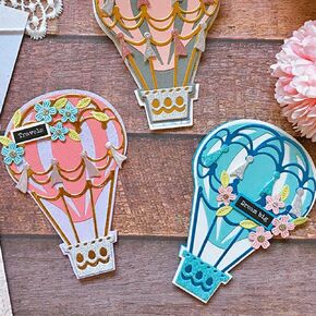 المنبثقة بالون الهواء الساخن المعادن قطع يموت الإستنسل DIY بها بنفسك سكرابوكينغ النقش الزخرفية DIY بها بنفسك ورقة بطاقات in Kuwait