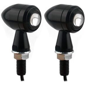 Motorcycle Mini LED Turn Signal Light Bullet Moto flashing Light Solid metal moto led 12V for Harley