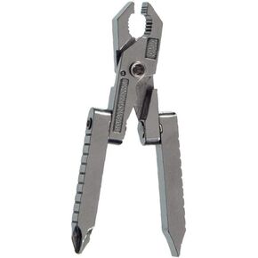 3 in 1 Mini Multifunctional EDC Tool, Plier Screwdriver Foldable Combination Pocket Tool for Outdoor Fishing and Camping Silver