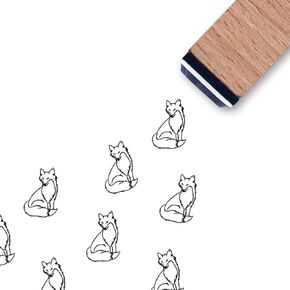 Fox Rubber Stamp, 3/5 Inch Small Mini Stamp for Scrapbooking Card Making Planner