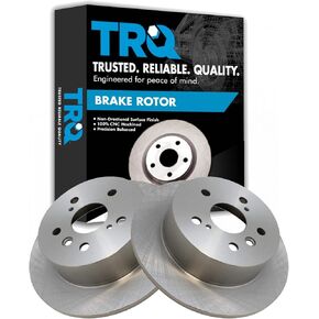 TRQ Rear Disc Brake Rotor Pair Set for 2013-2018 Toyota Avalon / 2012-2017 Toyota Camry / 2013-2018 Lexus ES300h / 2013-2018 Lexus ES350