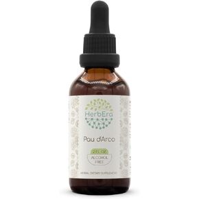 PAU d'Arco B120 Alcohol-Free Herbal Extract Tincture, Concentrated Liquid Drops Natural Wildcrafted PAU d'Arco (Tabebuia Impetiginosa) Dried Bark (4 fl oz)