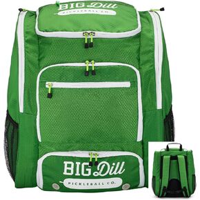 Big Dill Pickleball Co. Pickleback Pickleball Backpack | Large Pickleball Bag with Shoe Compartment for 8+ Pickleball Paddles & Pickleball Accessories, Pickleball Bags with Insulated Pocket