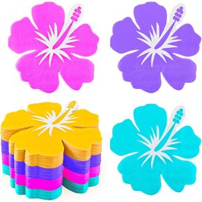 200 Pack Hawaii Laua Paper Napkins Tropical Luncheon Disposable Napkins Hawaii Hibiscus Beverage Napkins for Beach Summer Hawaiian Luau Party Supplies Tableware Decorations