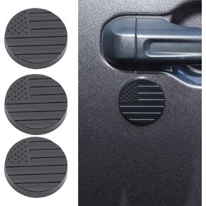 Door Key Hole Cover for Jeep Wrangler Exterior Accessories Fits JK JKU JL JLU Unlimited 2007-2023, 3-Pack Car Door Security Keyhole Protection Trim Cover